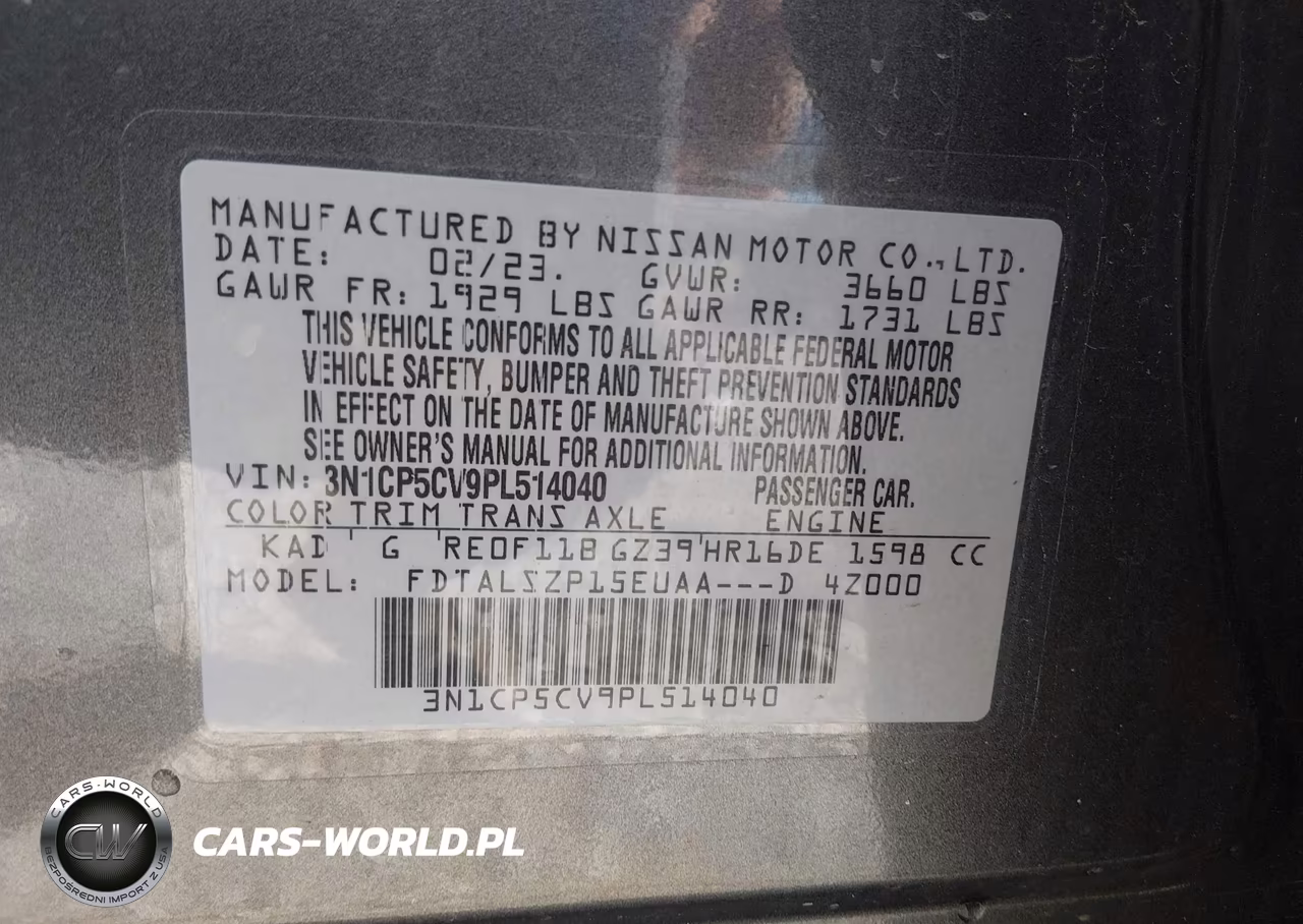 2023 Nissan Kicks Sv Xtronic Cvt VIN:3N1CP5CV9PL514040 - 9