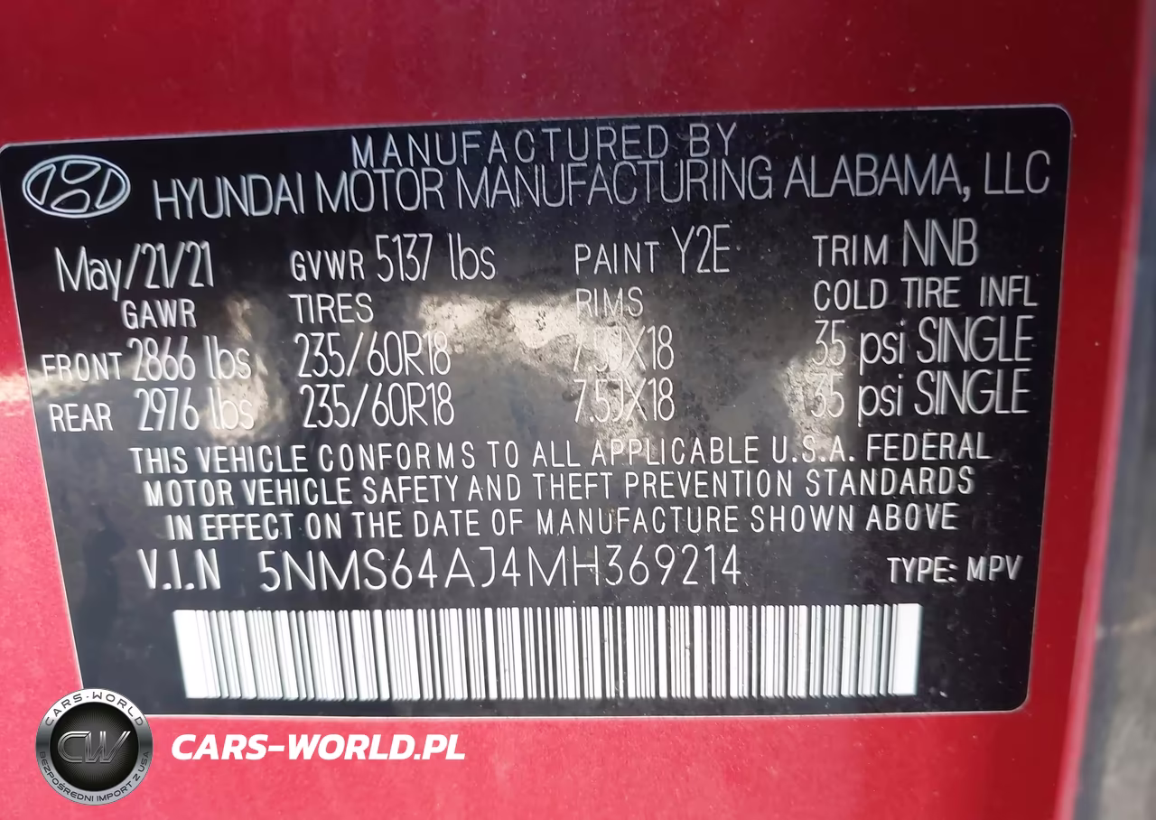 2021 Hyundai Santa Fe Sel VIN:5NMS64AJ4MH369214 - 9