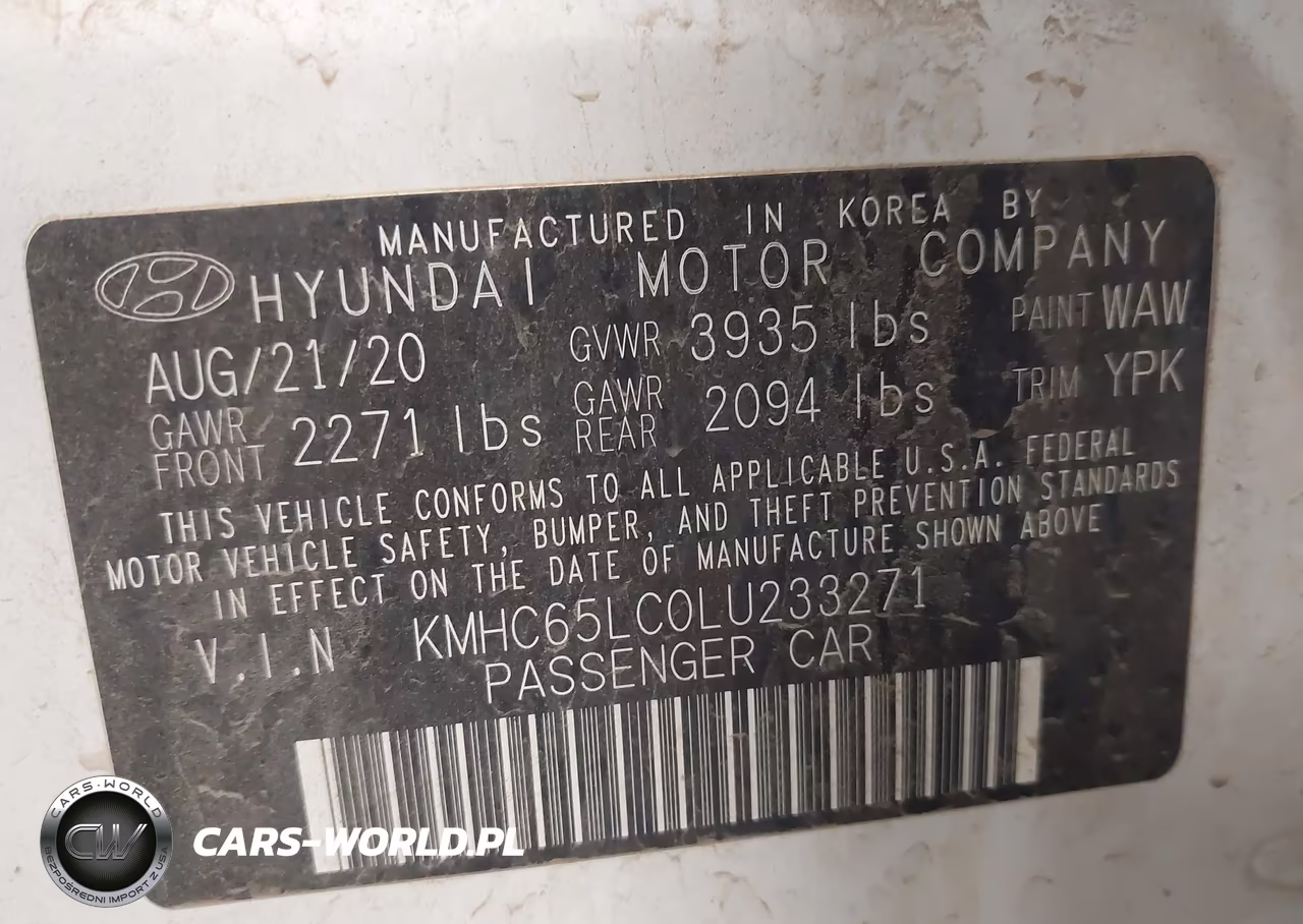 2020 Hyundai Ioniq Hybrid Blue VIN:KMHC65LC0LU233271 - 9