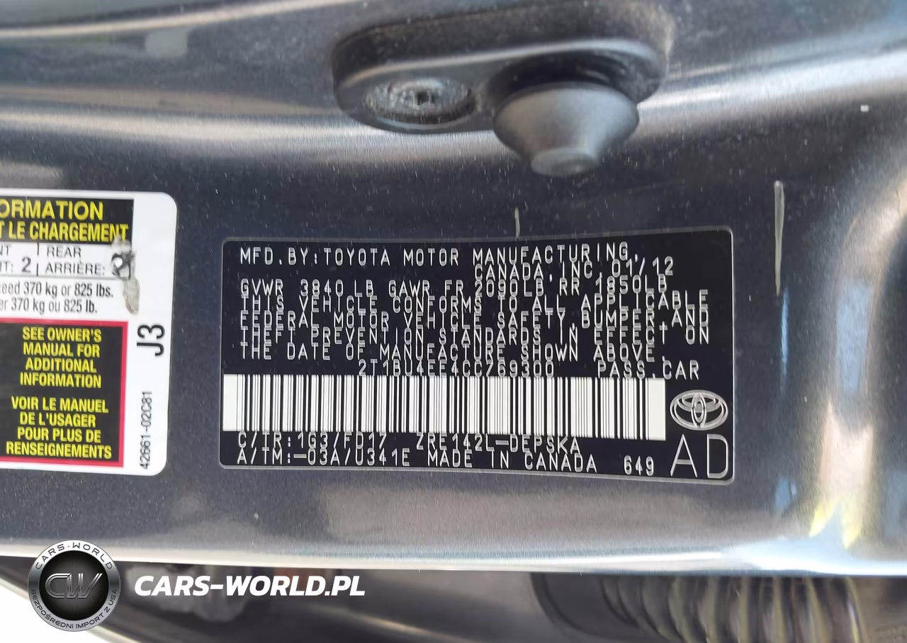 2012 Toyota Corolla S VIN:2T1BU4EE4CC769300 - 9