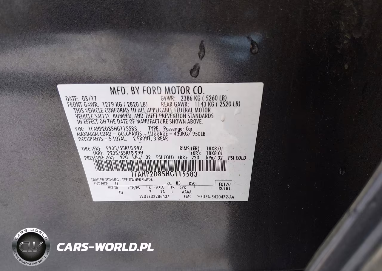 2017 Ford Taurus Se VIN:1FAHP2D85HG115583 - 9
