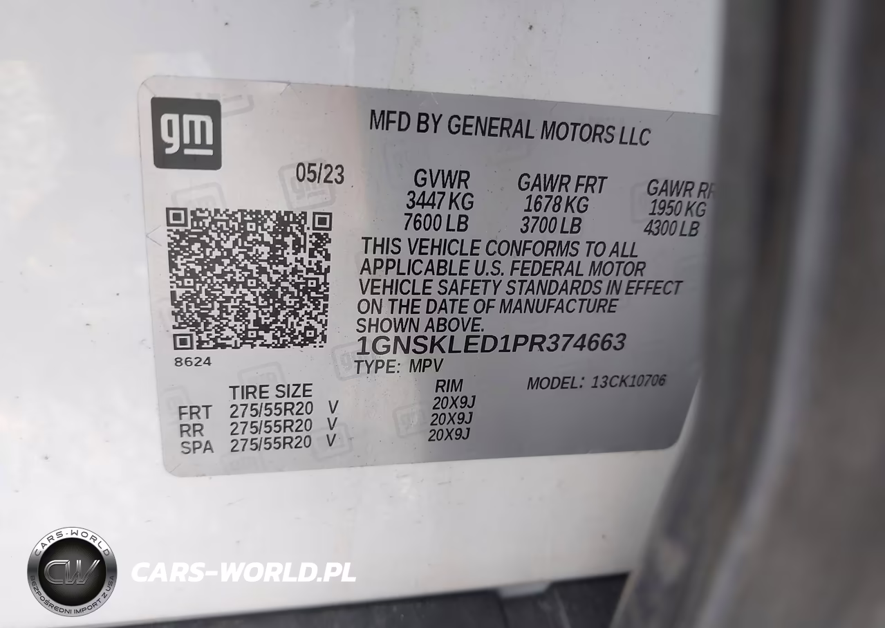 2023 Chevrolet Tahoe 4Wd Commercial Fleet VIN:1GNSKLED1PR374663 - 9