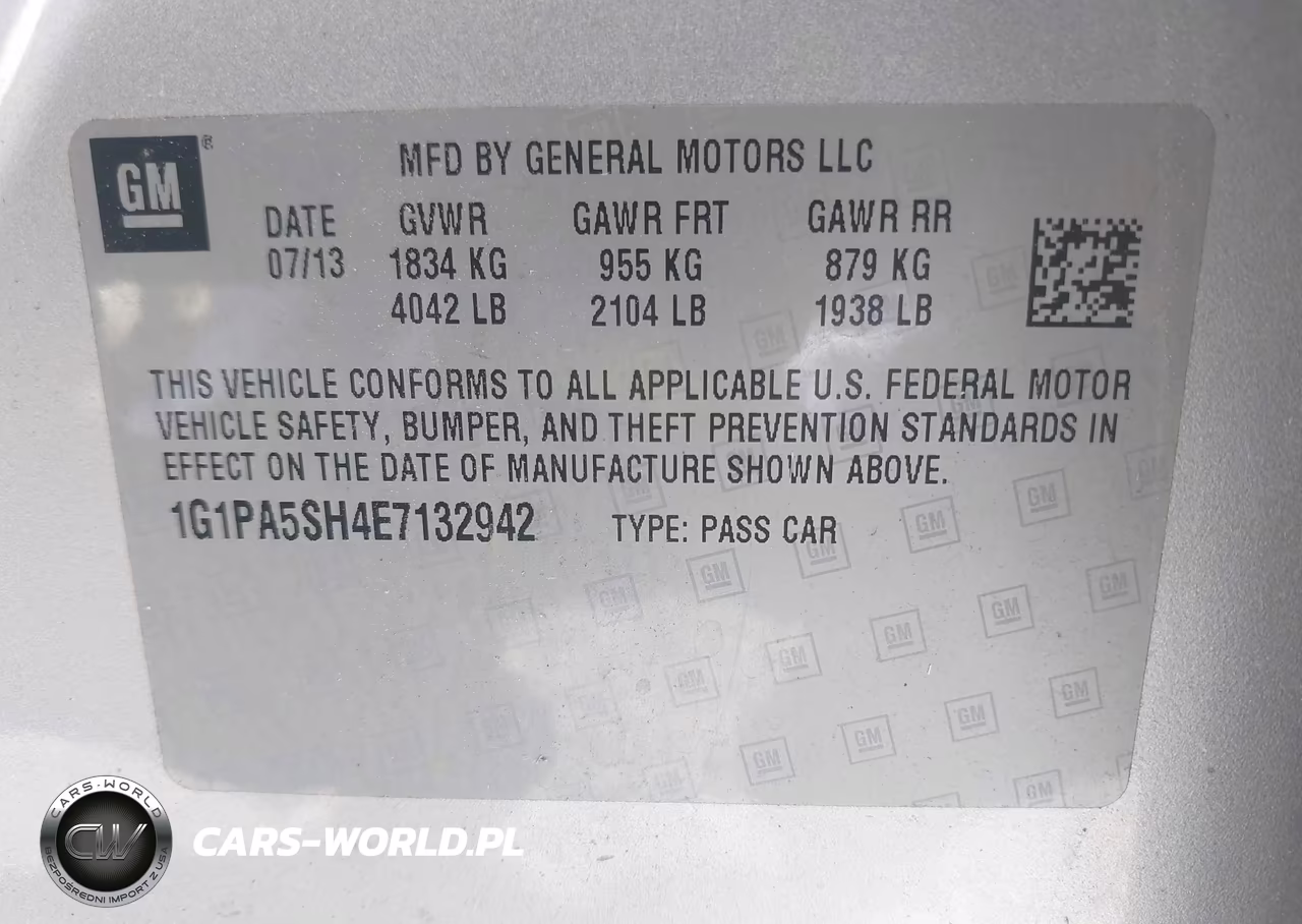 2014 Chevrolet Cruze Ls Auto VIN:1G1PA5SH4E7132942 - 9