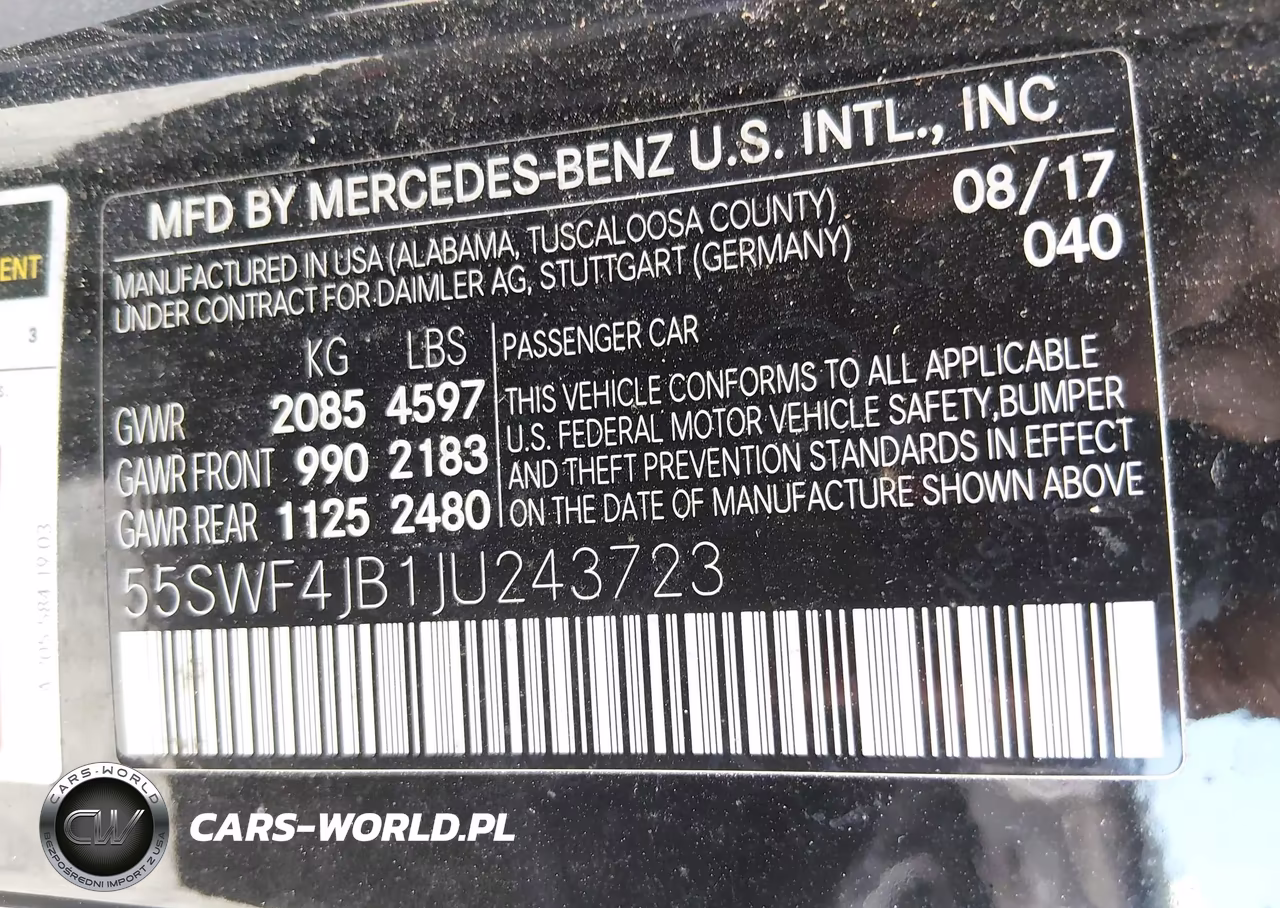 2018 Mercedes-Benz C 300 VIN:55SWF4JB1JU243723 - 9