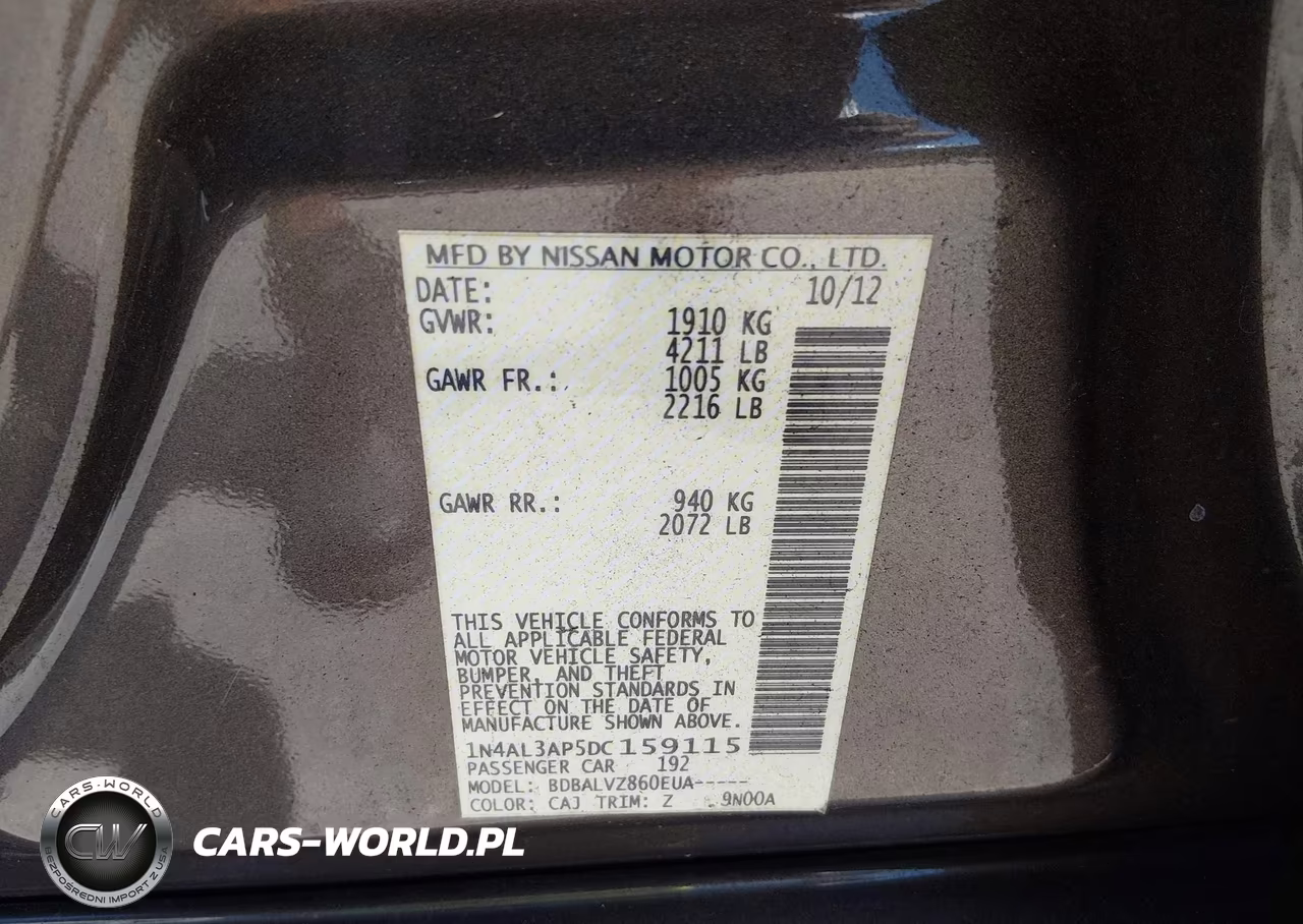 2013 Nissan Altima 2.5 Sl VIN:1N4AL3AP5DC159115 - 9