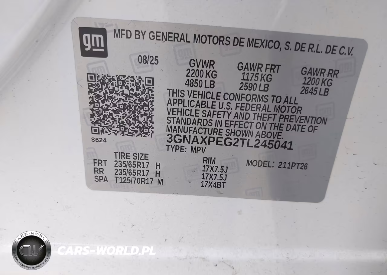 2026 Chevrolet Equinox Awd Lt VIN:3GNAXPEG2TL245041 - 9