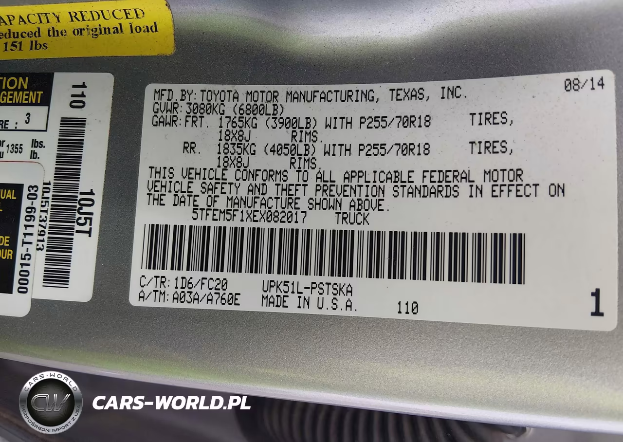 2014 Toyota Tundra Sr5 4.6L V8 VIN:5TFEM5F1XEX082017 - 9