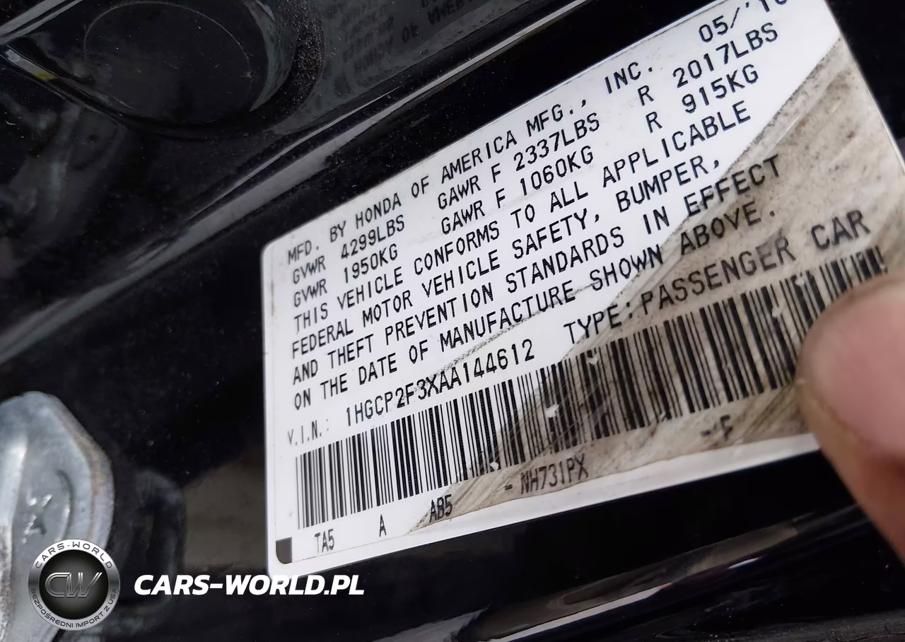 2010 Honda Accord 2.4 Lx VIN:1HGCP2F3XAA144612 - 9