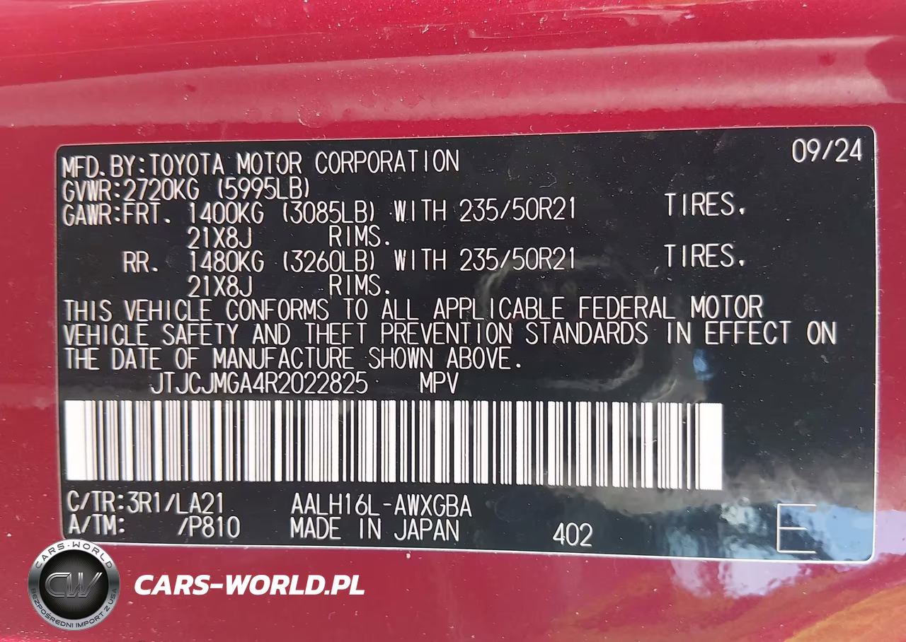 2024 Lexus Rx 450H+ Luxury VIN:JTJCJMGA4R2022825 - 9