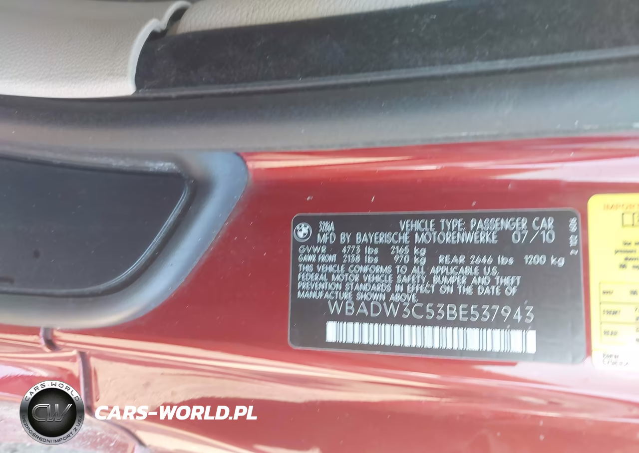 2011 BMW 328I VIN:WBADW3C53BE537943 - 9