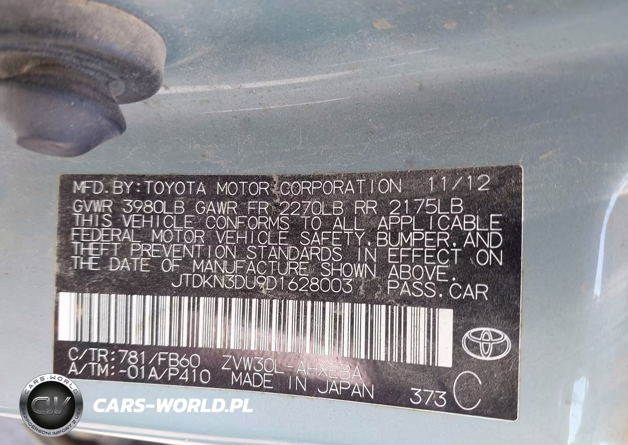 2013 Toyota Prius Three VIN:JTDKN3DU9D1628003 - 9