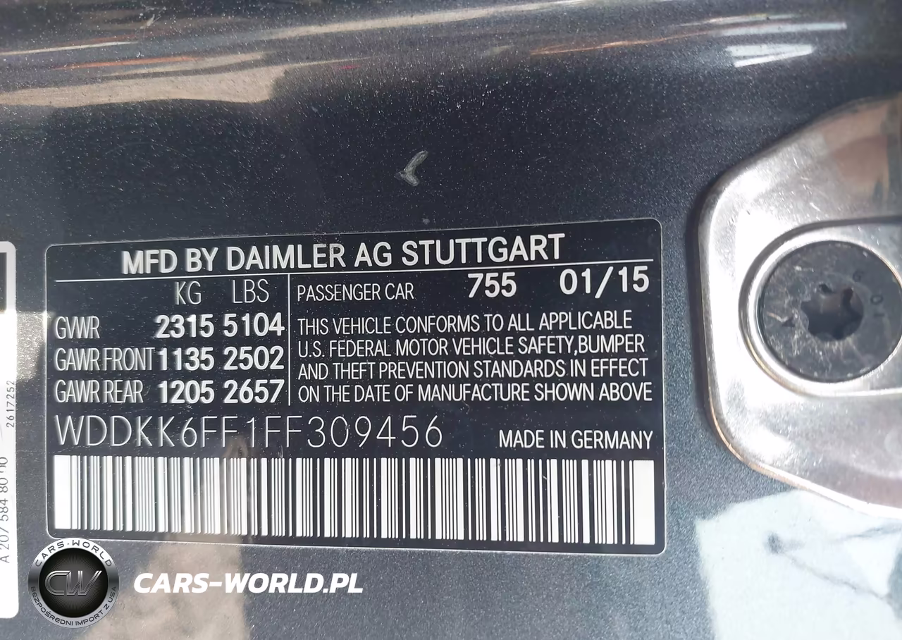 2015 Mercedes-Benz E 400 VIN:WDDKK6FF1FF309456 - 9