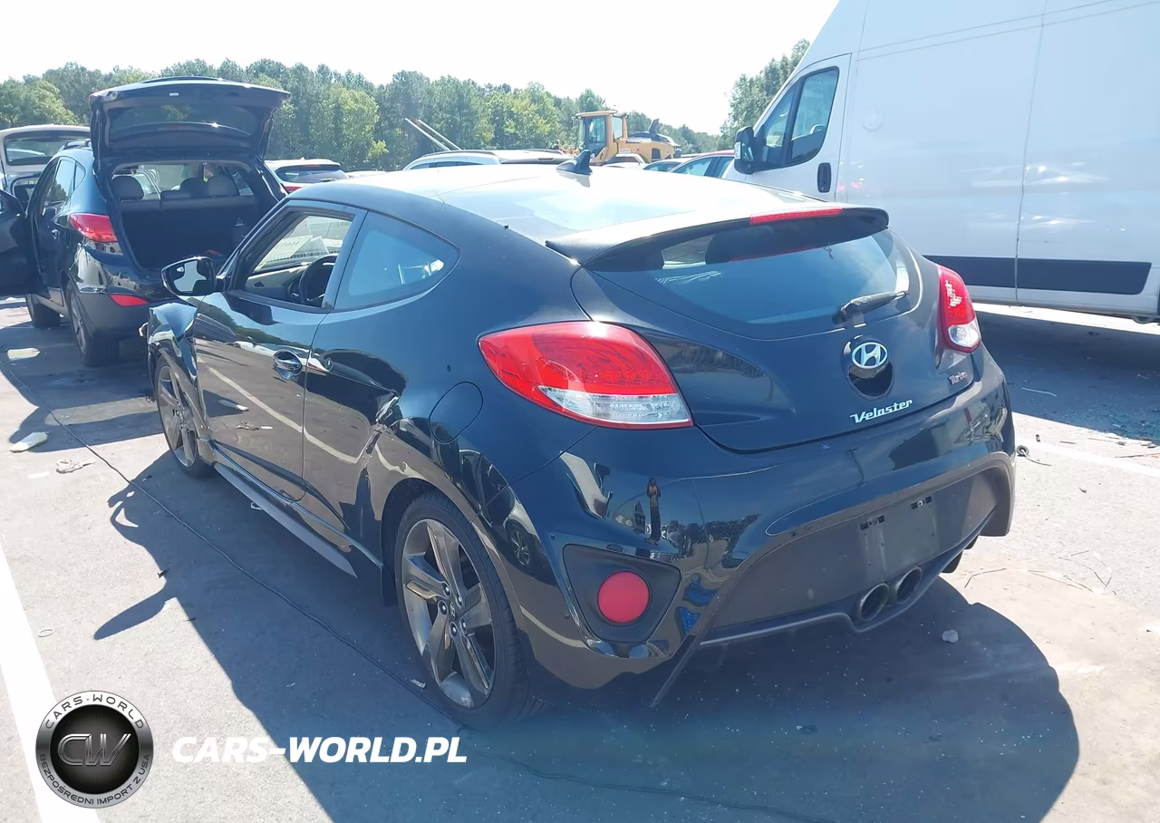 2014 Hyundai Veloster Turbo W-Blue VIN:KMHTC6AE5EU207271 - 3