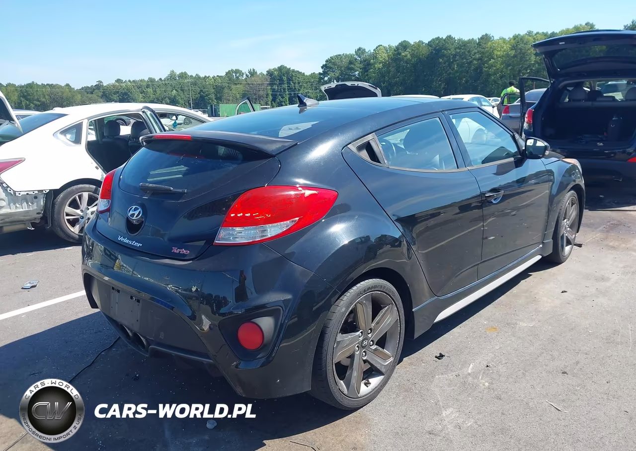 2014 Hyundai Veloster Turbo W-Blue VIN:KMHTC6AE5EU207271 - 4