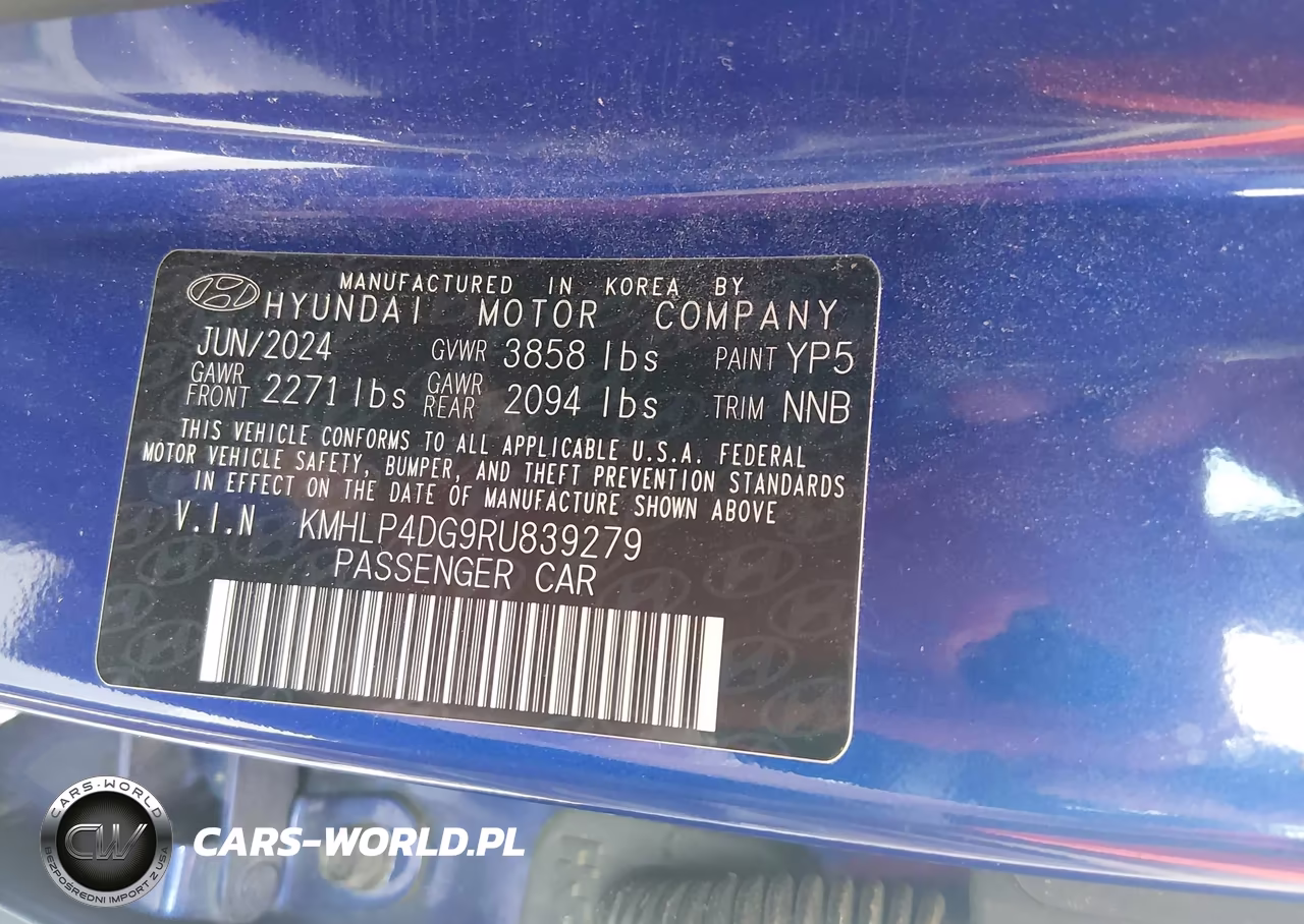 2024 Hyundai Elantra Limited VIN:KMHLP4DG9RU839279 - 9