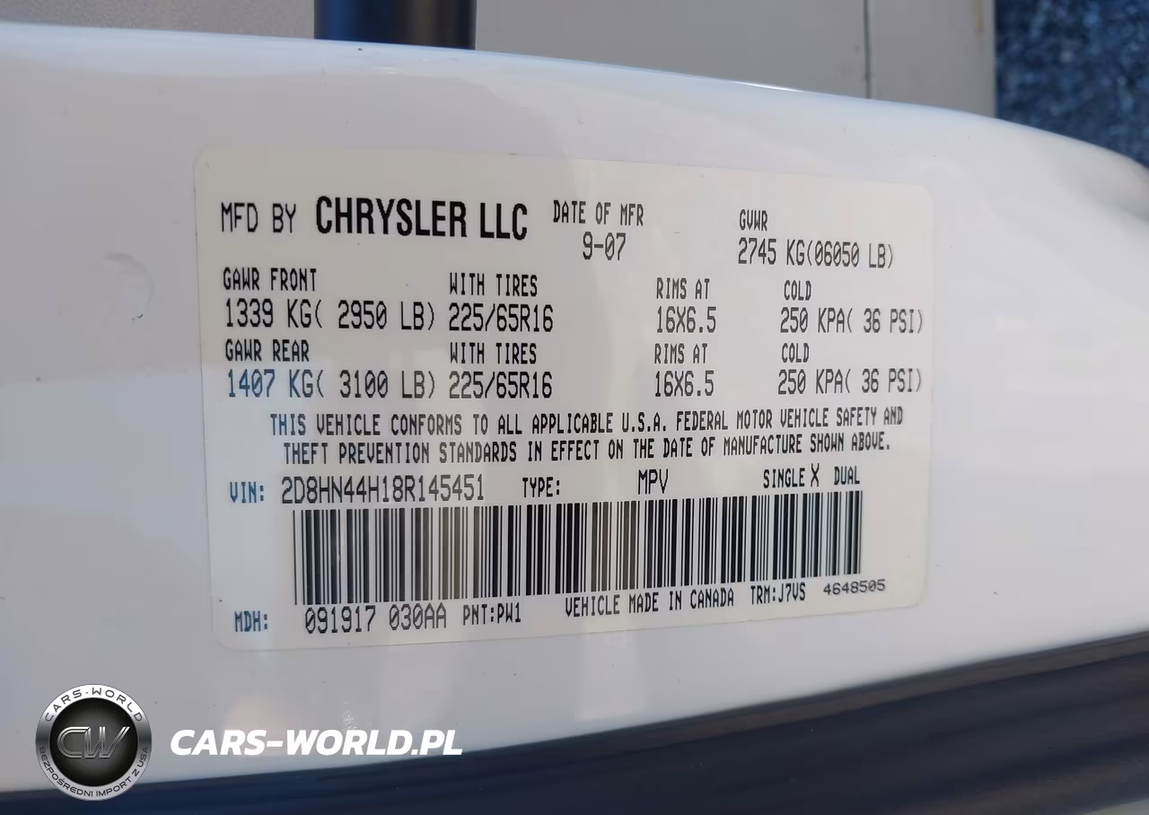 2008 Dodge Grand Caravan Se VIN:2D8HN44H18R145451 - 9