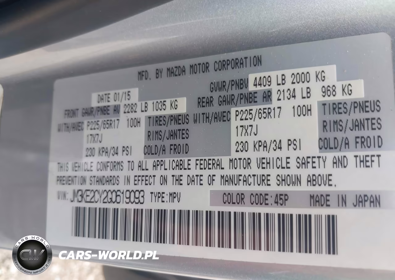 2016 Mazda Cx-5 Touring VIN:JM3KE2CY2G0619093 - 9