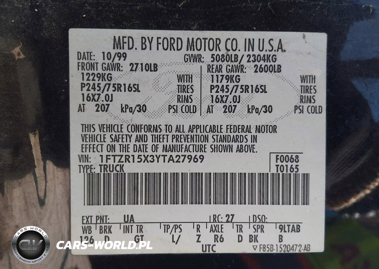 2000 Ford Ranger Xlt VIN:1FTZR15X3YTA27969 - 9
