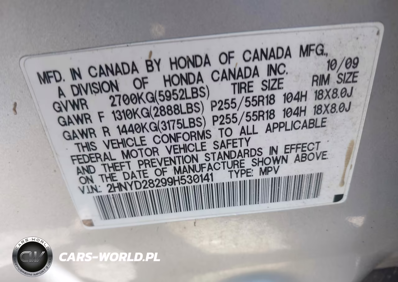 2009 Acura Mdx VIN:2HNYD28299H530141 - 9