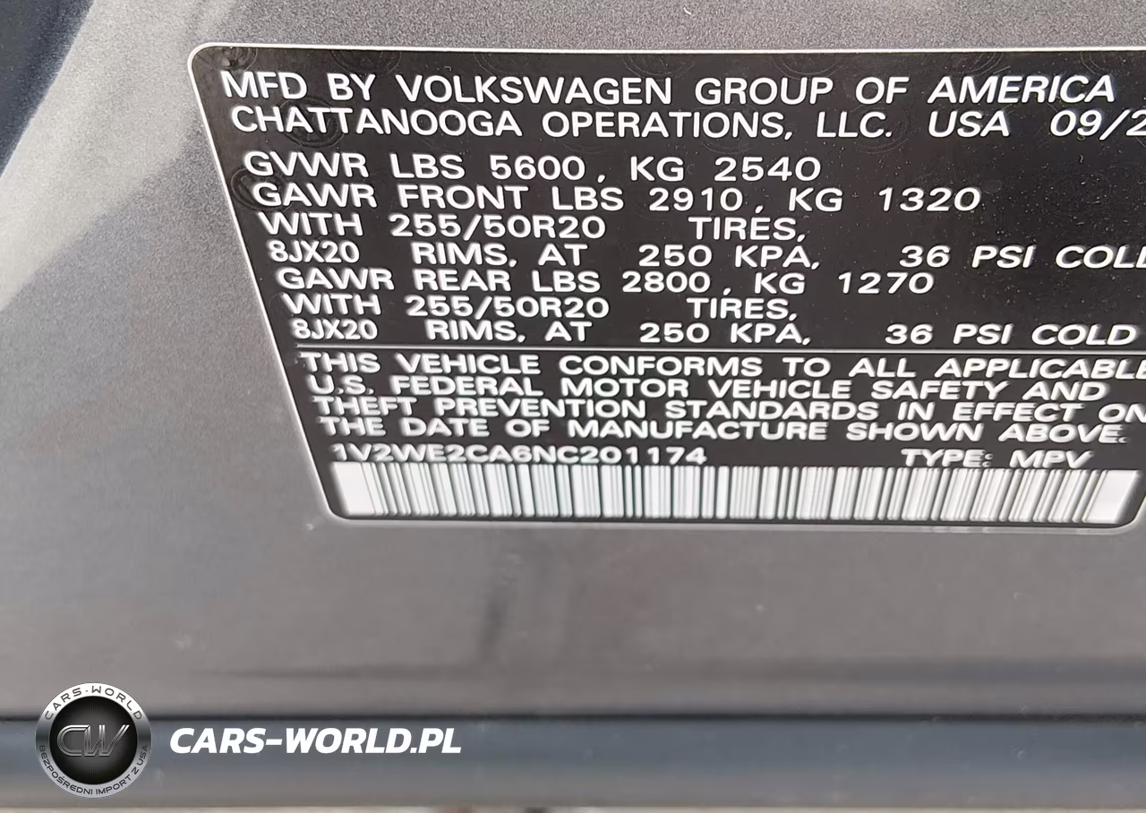 2022 Volkswagen Atlas Cross Sport 3.6L V6 Se W-Technology VIN:1V2WE2CA6NC201174 - 9