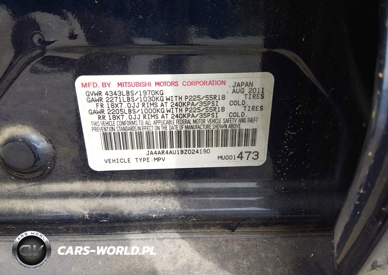 2011 Mitsubishi Outlander Sport Se VIN:JA4AR4AU1BZ024190 - 9