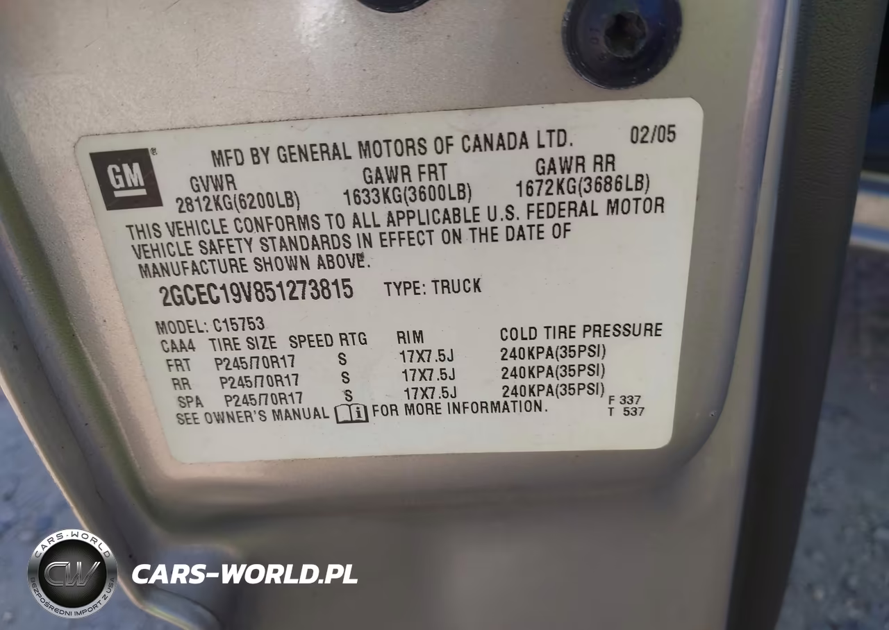2005 Chevrolet Silverado 1500 Ls VIN:2GCEC19V851273815 - 9