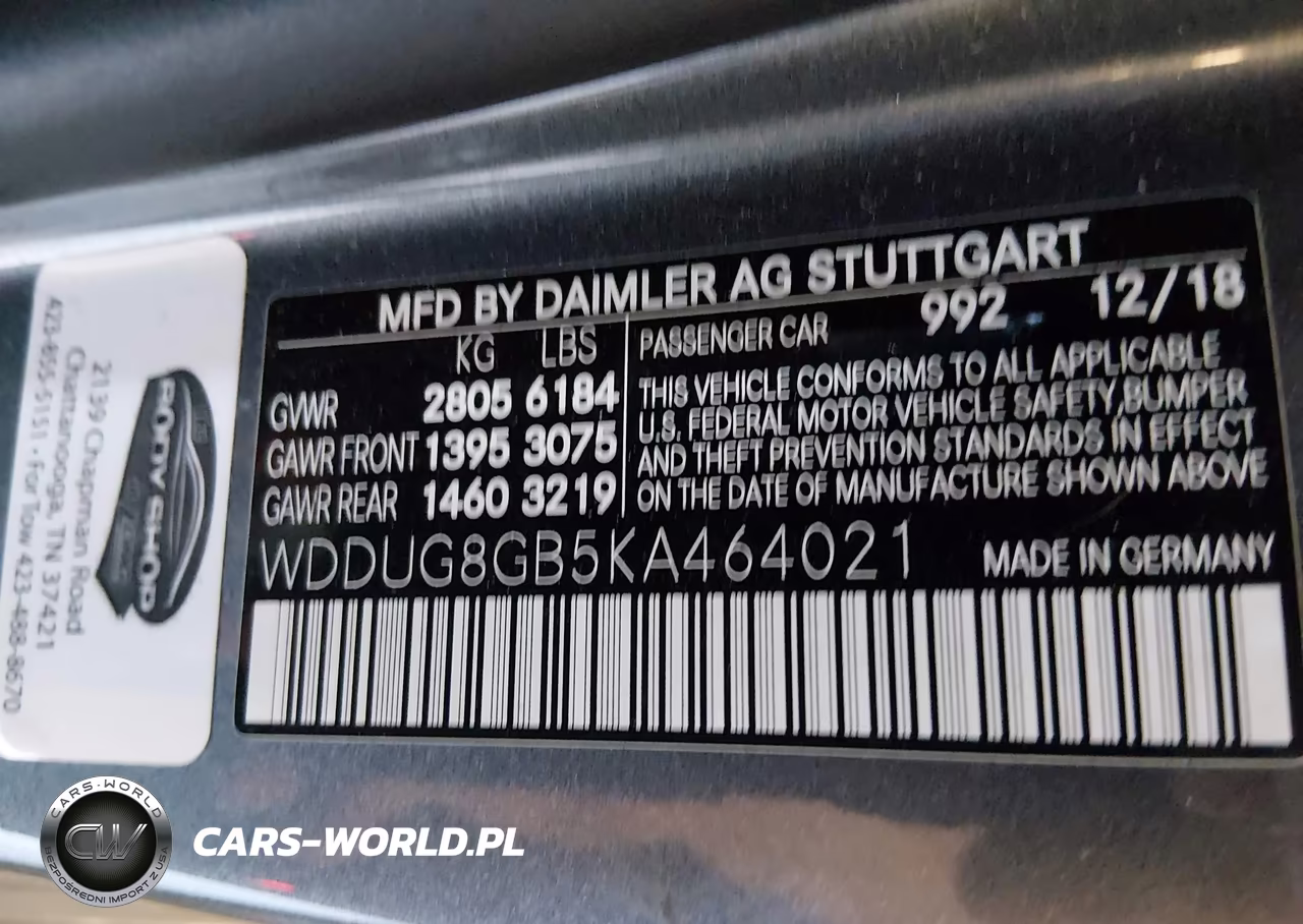 2019 Mercedes-Benz S 560 4Matic VIN:WDDUG8GB5KA464021 - 9