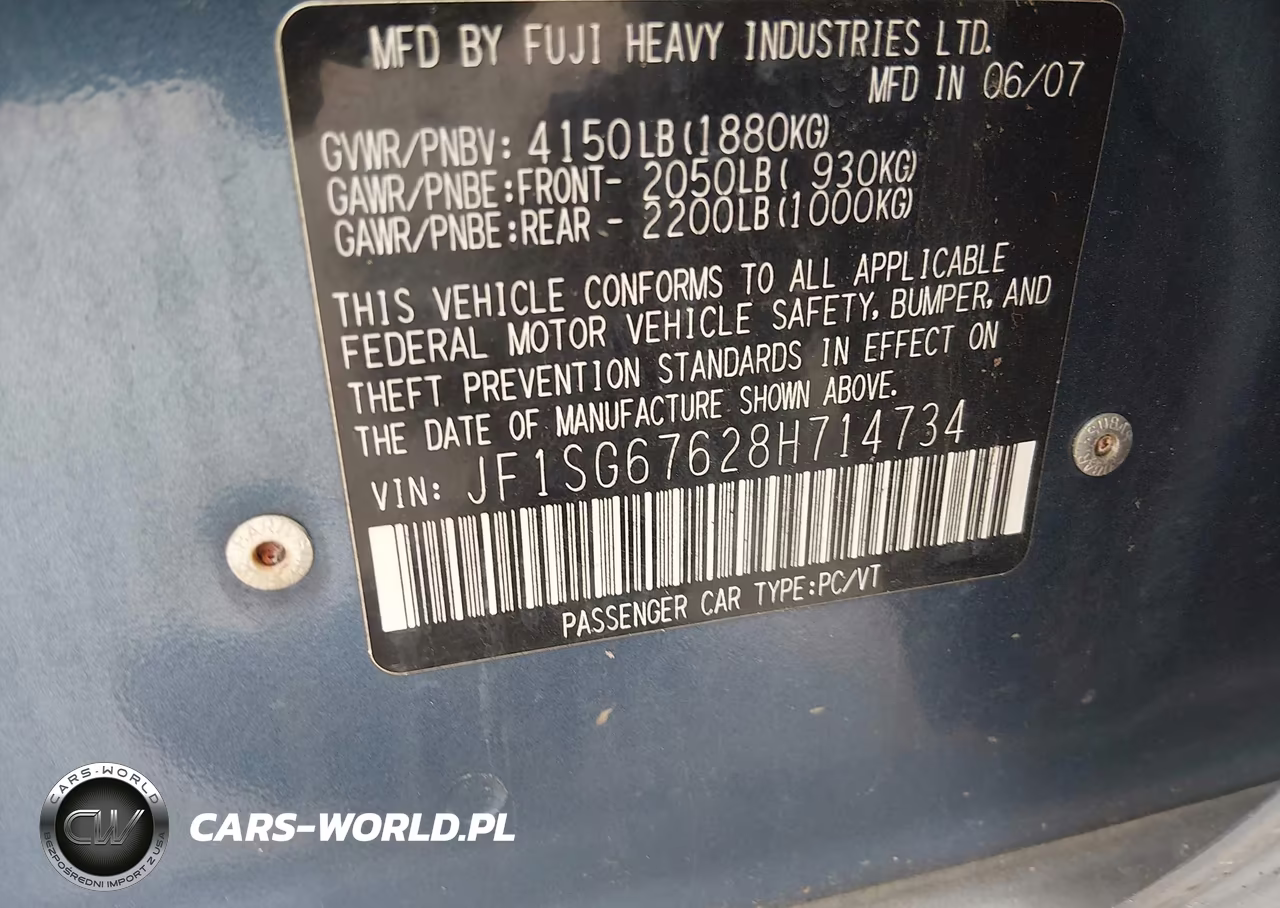 2008 Subaru Forester 2.5X L.l. Bean Edition VIN:JF1SG67628H714734 - 9