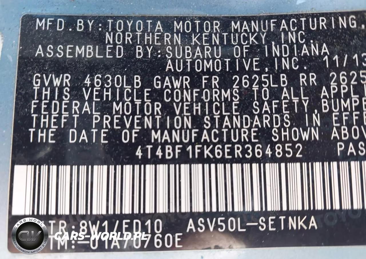 2014 Toyota Camry Le VIN:4T4BF1FK6ER364852 - 9