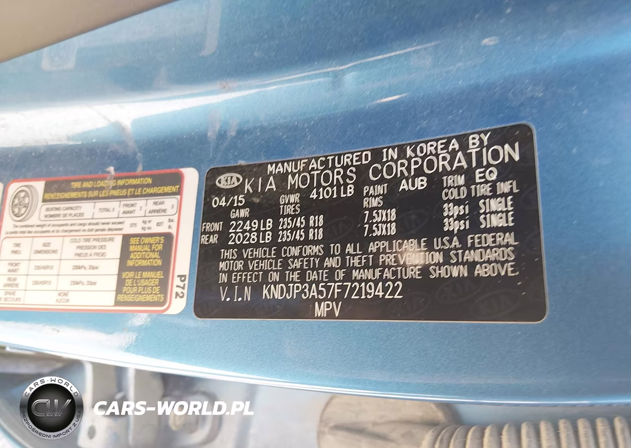 2015 Kia Soul + VIN:KNDJP3A57F7219422 - 9