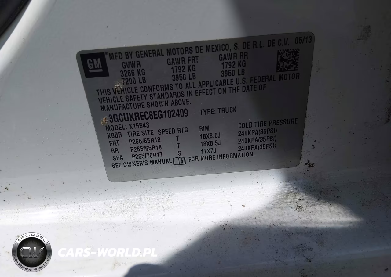 2014 Chevrolet Silverado 1500 2Lt VIN:3GCUKREC8EG102409 - 9