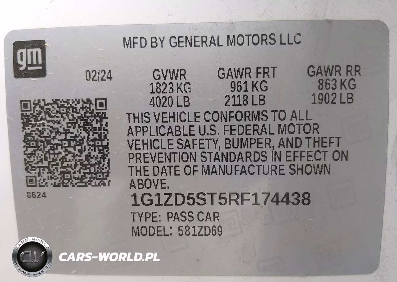 2024 Chevrolet Malibu Fwd 1Lt VIN:1G1ZD5ST5RF174438 - 9