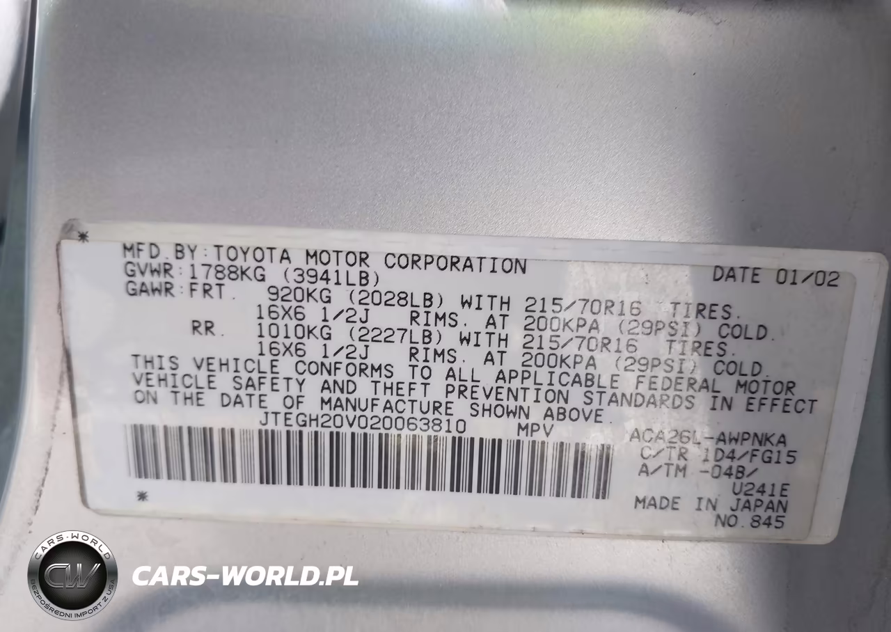 2002 Toyota Rav4 VIN:JTEGH20V020063810 - 9