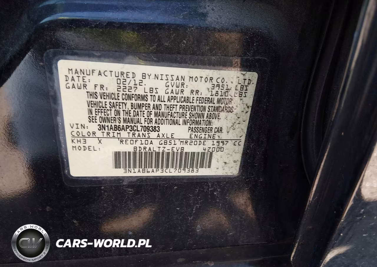 2012 Nissan Sentra 2.0-2.0S-Sr-2.0Sl VIN:3N1AB6AP3CL709383 - 9