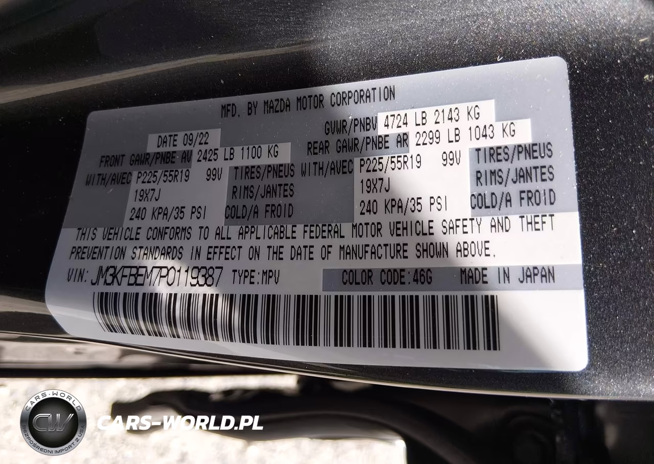 2023 Mazda Cx-5 2.5 S Premium Plus VIN:JM3KFBEM7P0119387 - 9