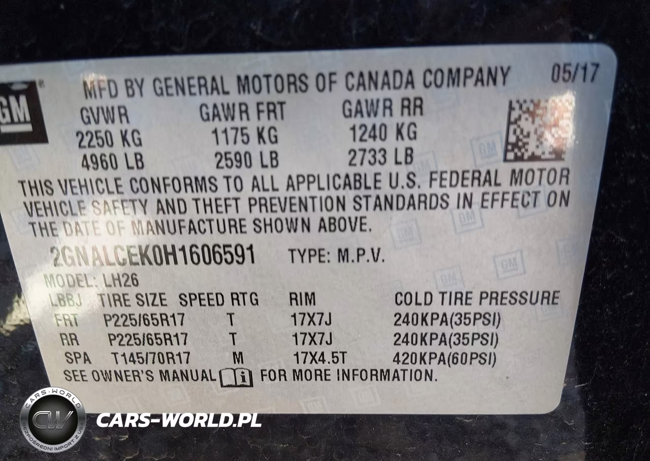 2017 Chevrolet Equinox Lt VIN:2GNALCEK0H1606591 - 9