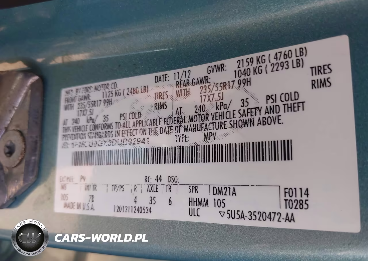 2013 Ford Escape Se VIN:1FMCU9GX5DUB92941 - 9