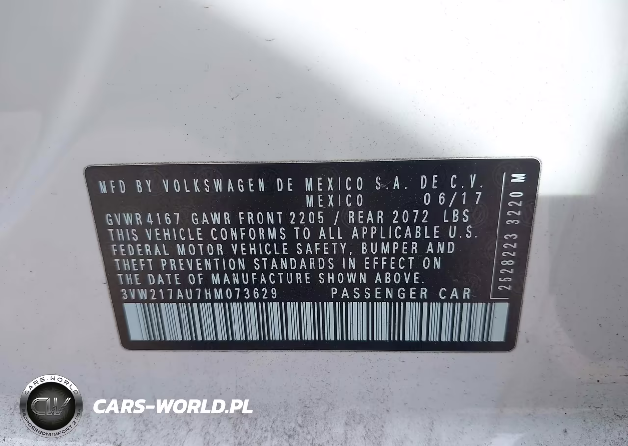 2017 Volkswagen Golf Tsi S 4-Door-Tsi Se 4-Door-Tsi Sel 4-Door-Tsi Wolfsburg Edition 4-Door VIN:3VW217AU7HM073629 - 9