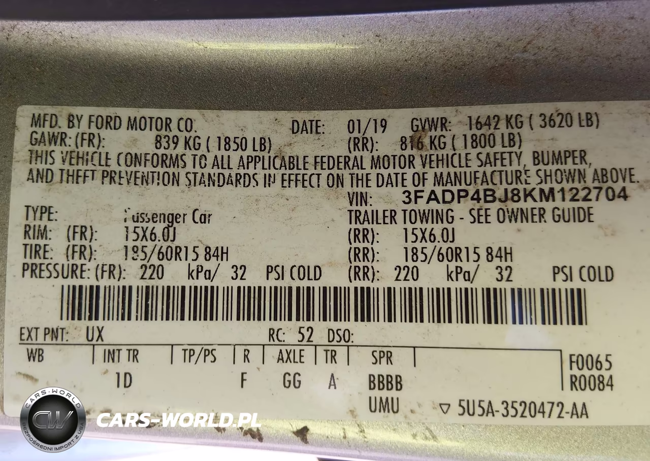 2019 Ford Fiesta Se VIN:3FADP4BJ8KM122704 - 9