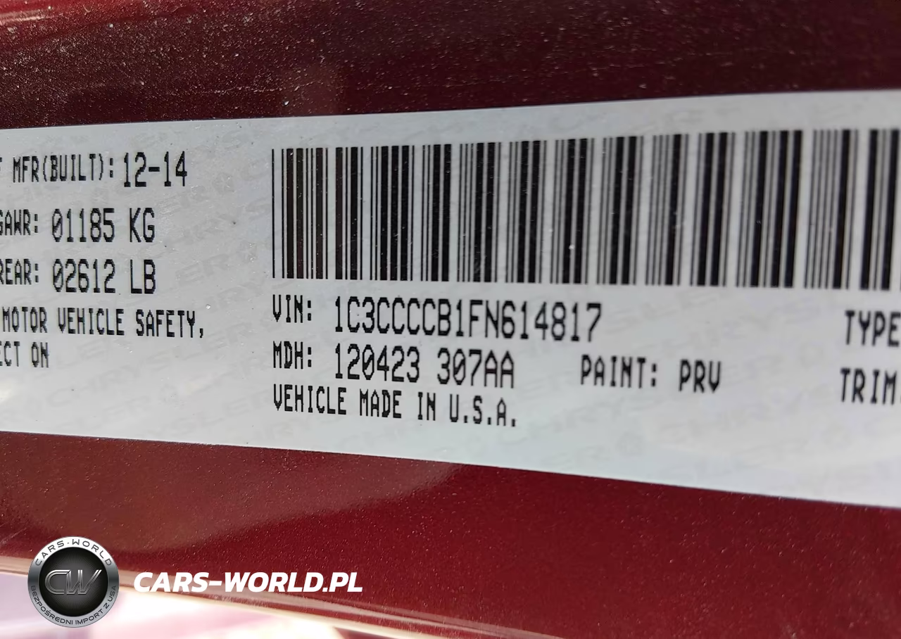 2015 Chrysler 200 C VIN:1C3CCCCB1FN614817 - 9