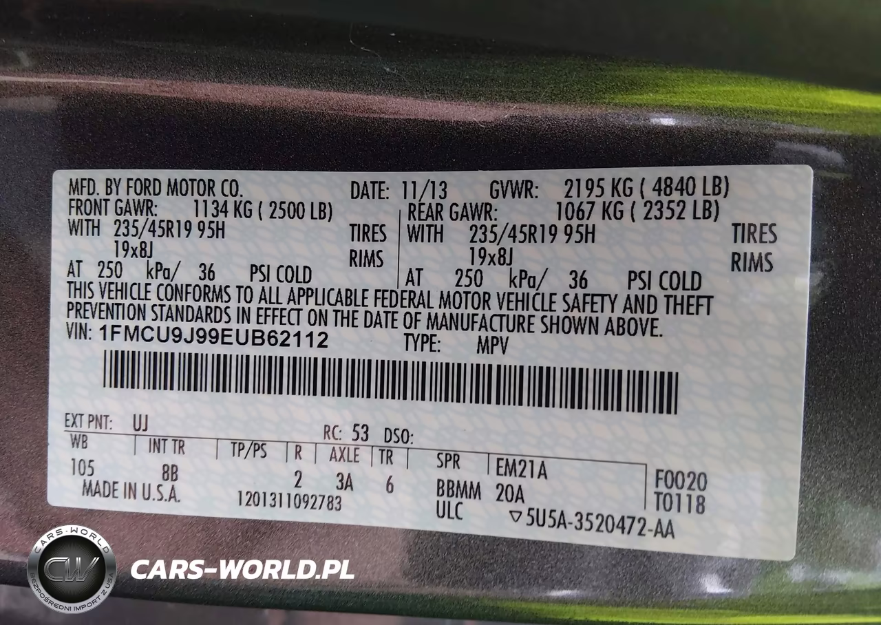 2014 Ford Escape Titanium VIN:1FMCU9J99EUB62112 - 9