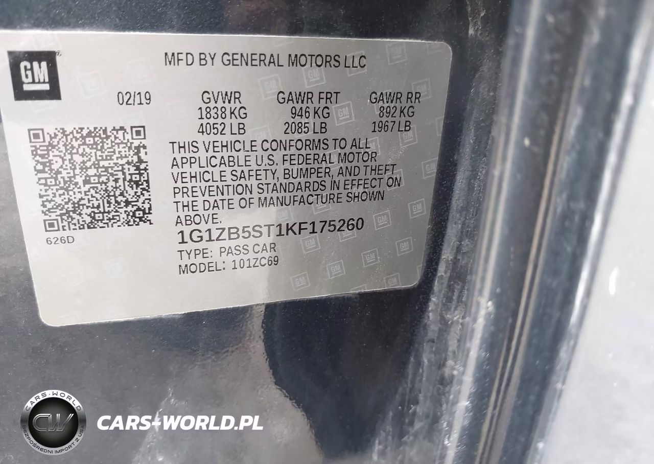 2019 Chevrolet Malibu 1Ls VIN:1G1ZB5ST1KF175260 - 9