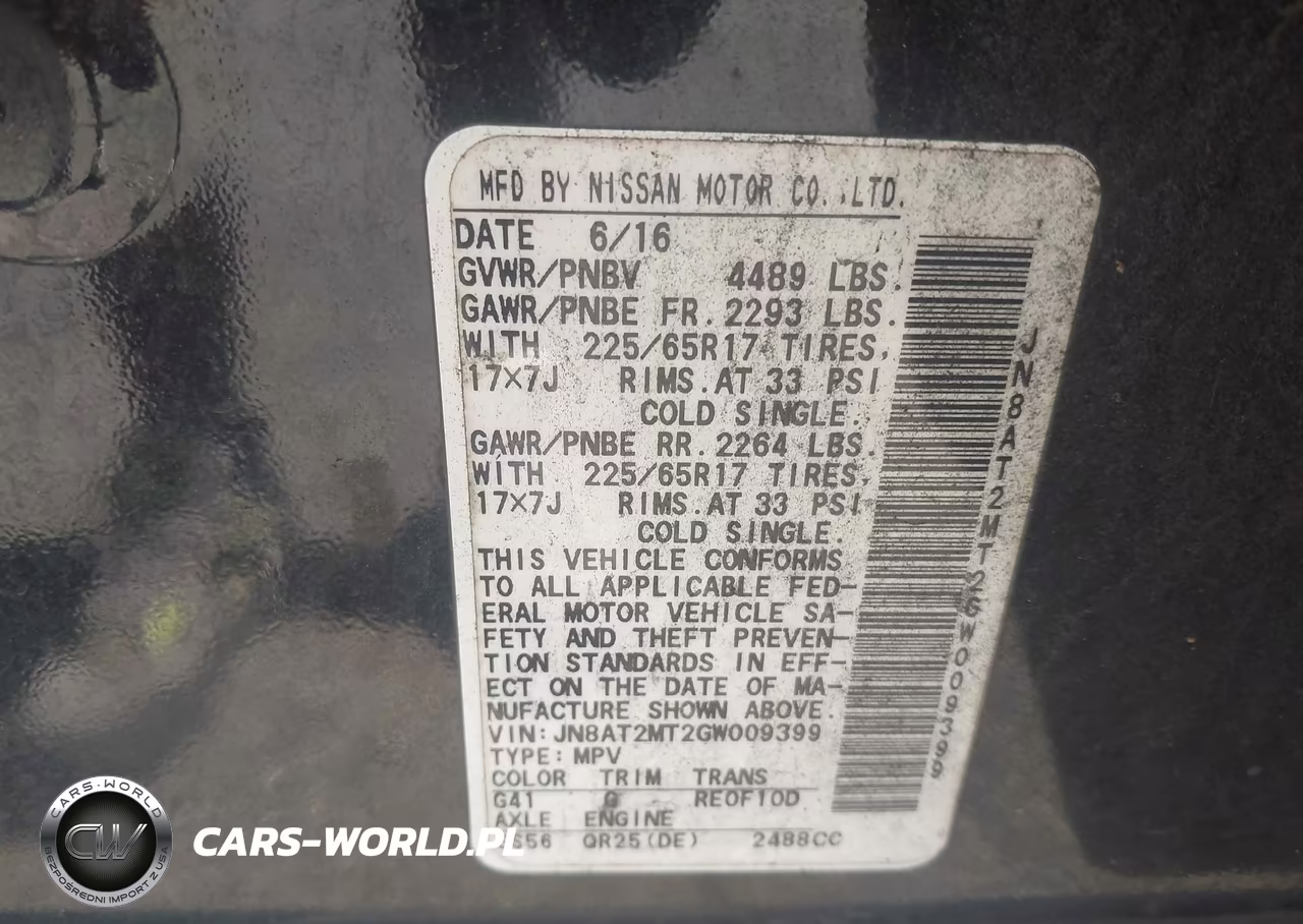 2016 Nissan Rogue S VIN:JN8AT2MT2GW009399 - 9