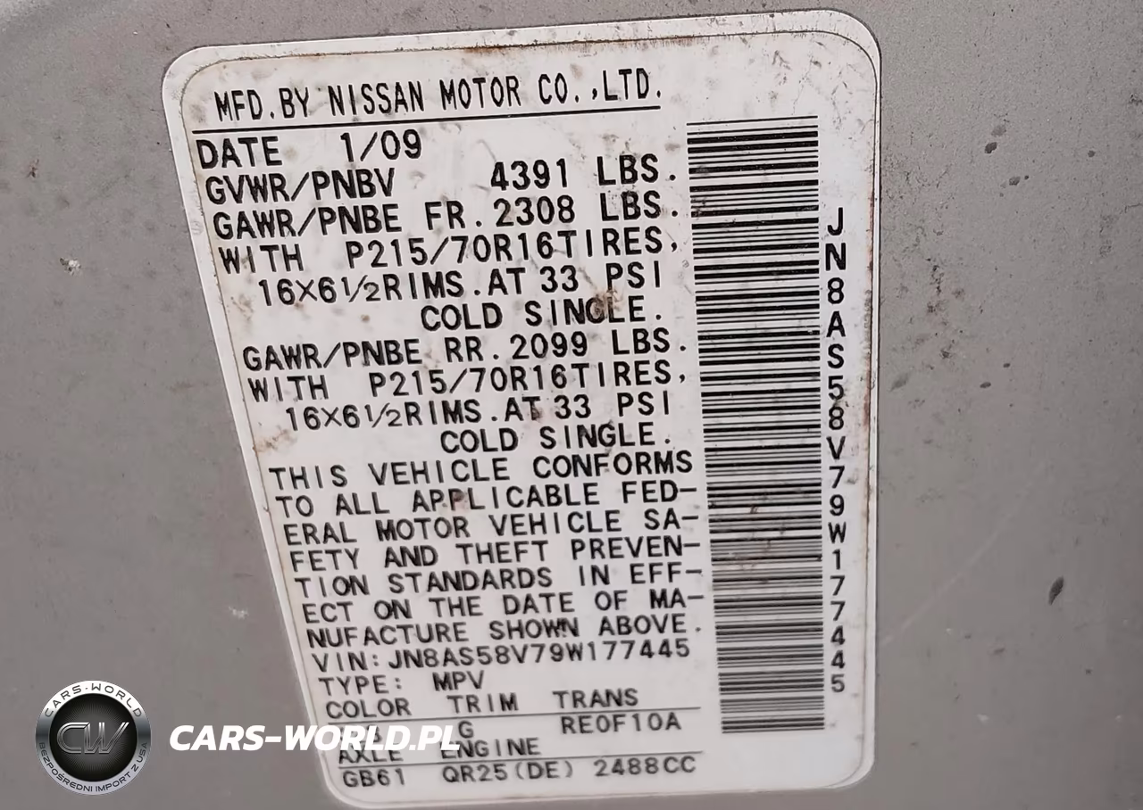 2009 Nissan Rogue S VIN:JN8AS58V79W177445 - 9