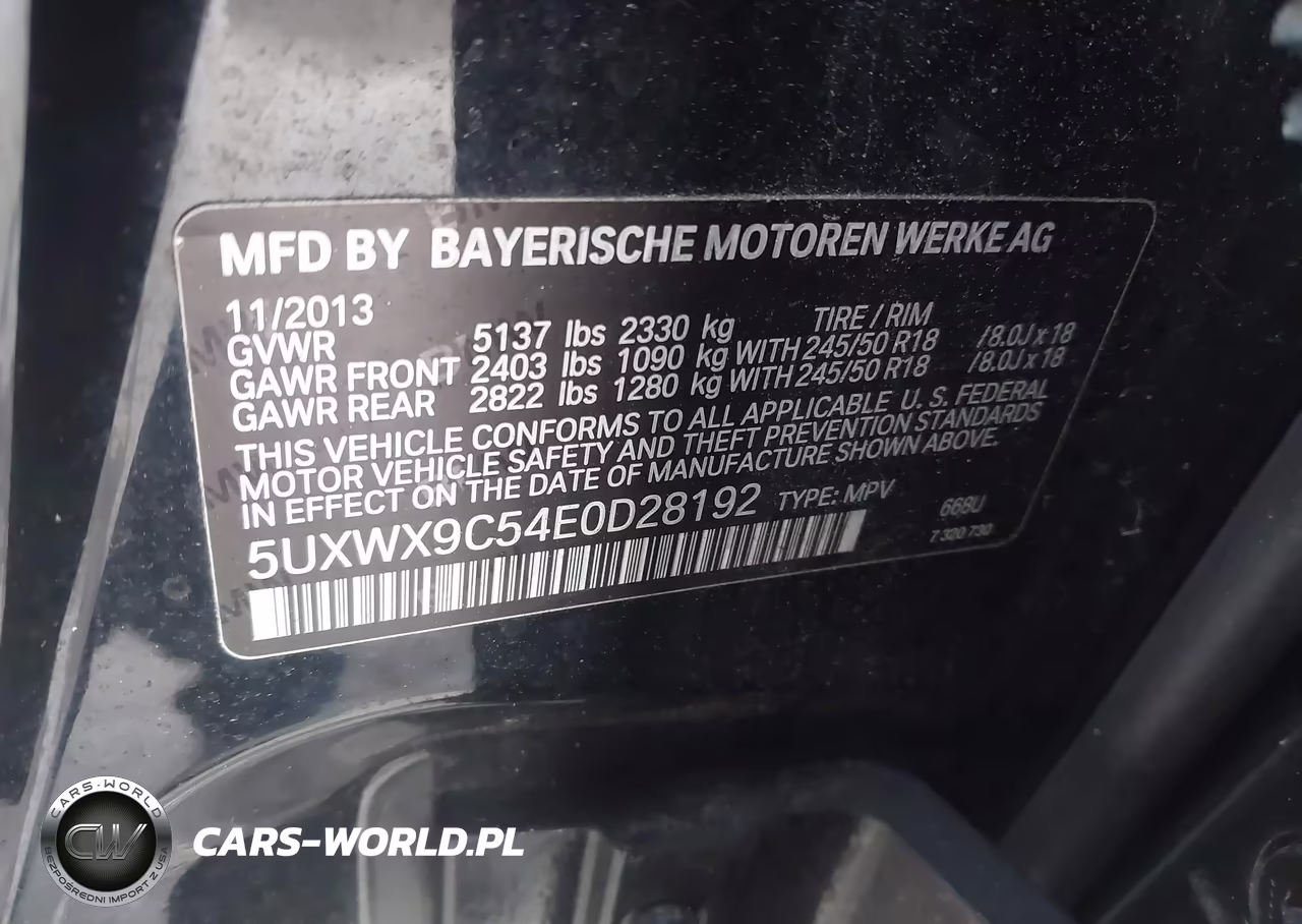 2014 BMW X3 xDrive28I VIN:5UXWX9C54E0D28192 - 9
