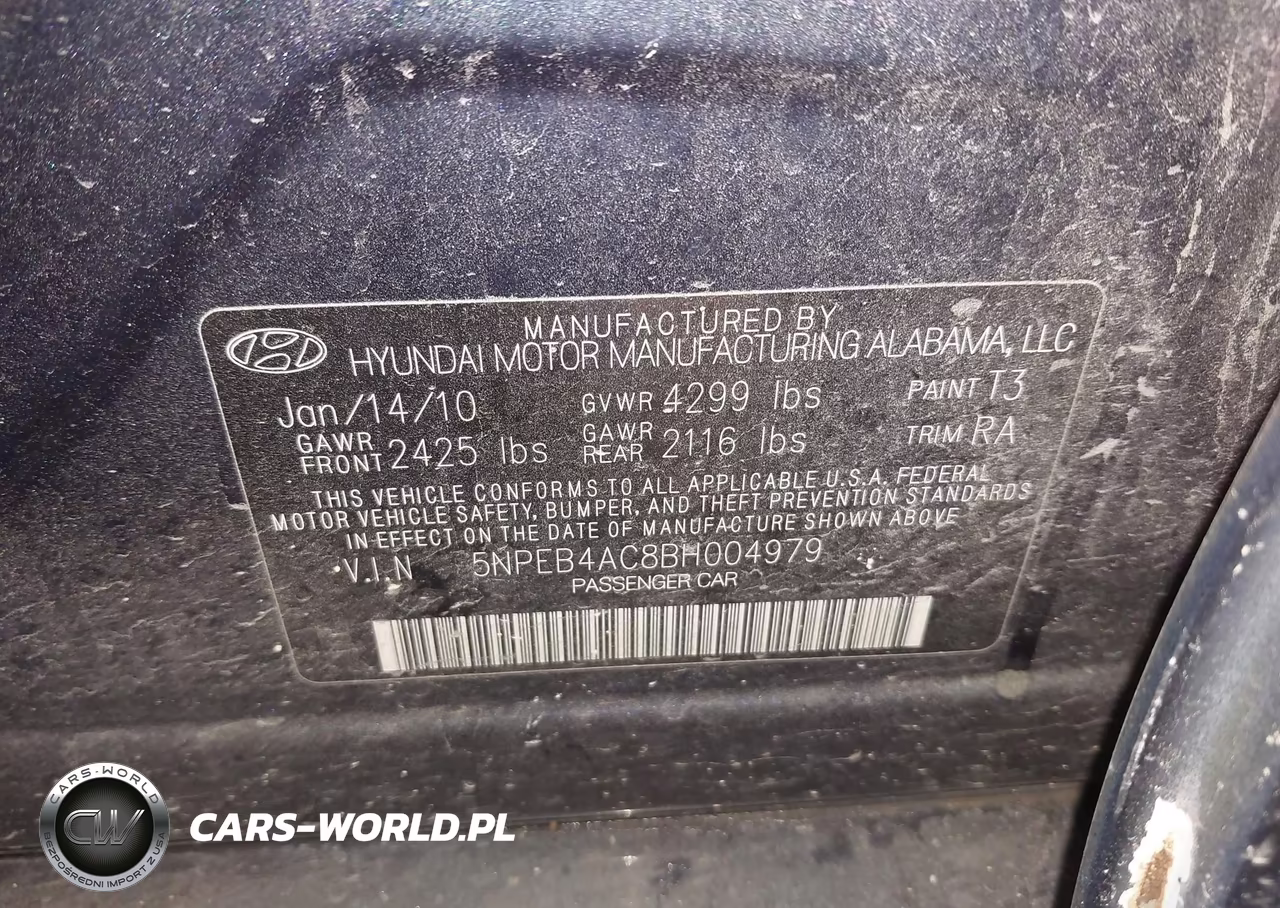 2011 Hyundai Sonata Gls VIN:5NPEB4AC8BH004979 - 9