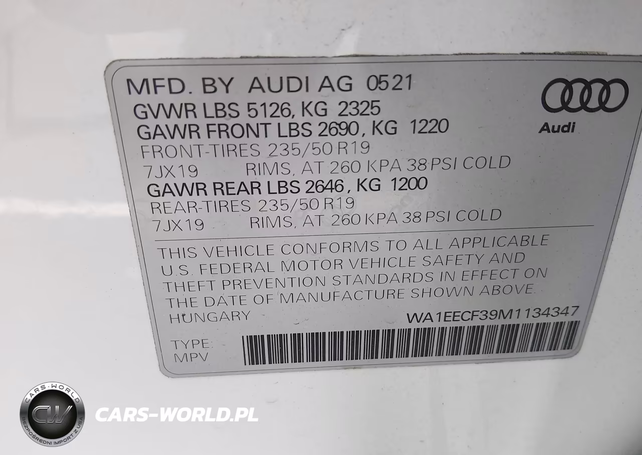 2021 Audi Q3 Premium Plus 45 Tfsi S Line Quattro Tiptronic VIN:WA1EECF39M1134347 - 9