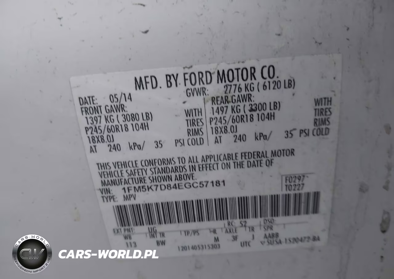 2014 Ford Explorer Xlt VIN:1FM5K7D84EGC57181 - 9