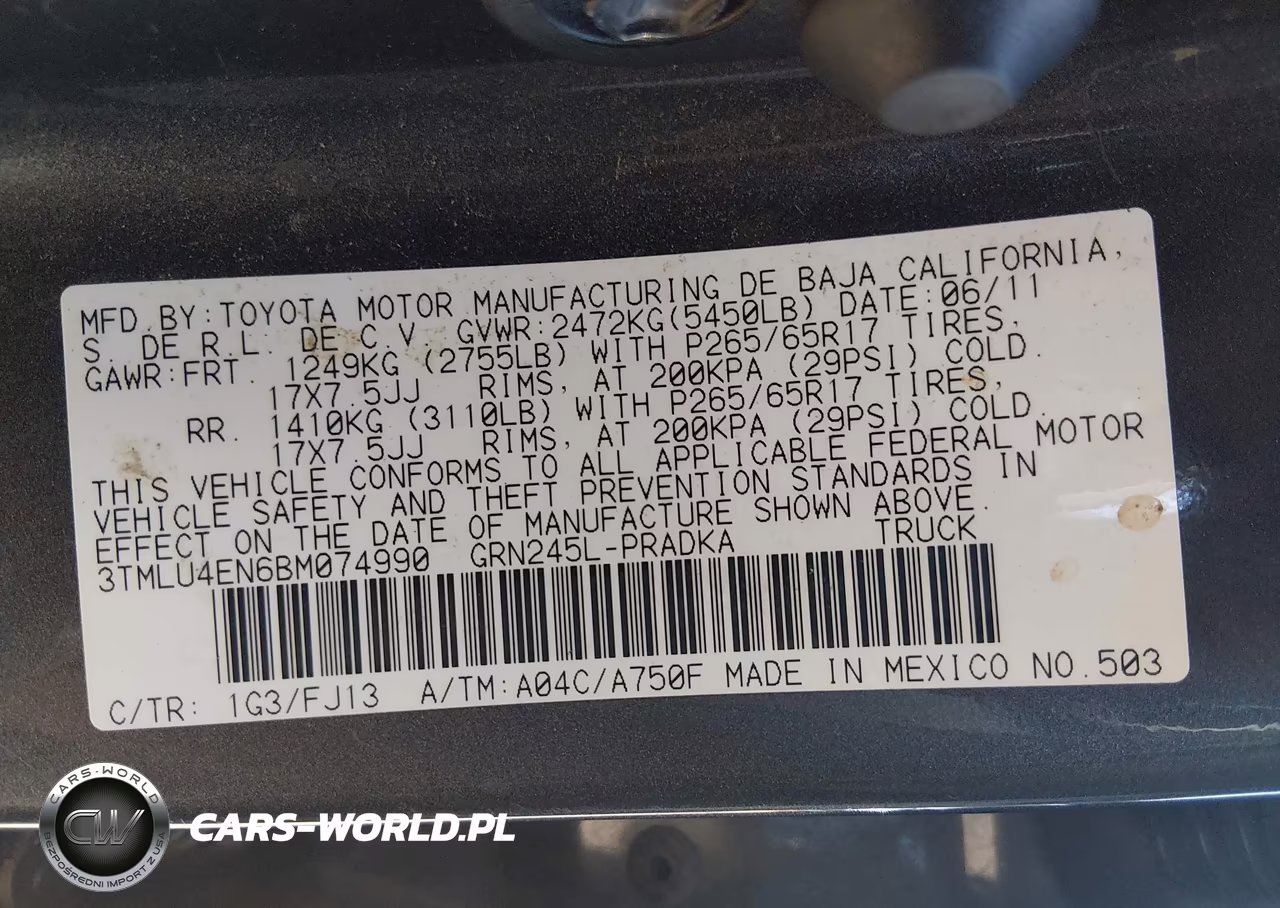 2011 Toyota Tacoma Base V6 VIN:3TMLU4EN6BM074990 - 9