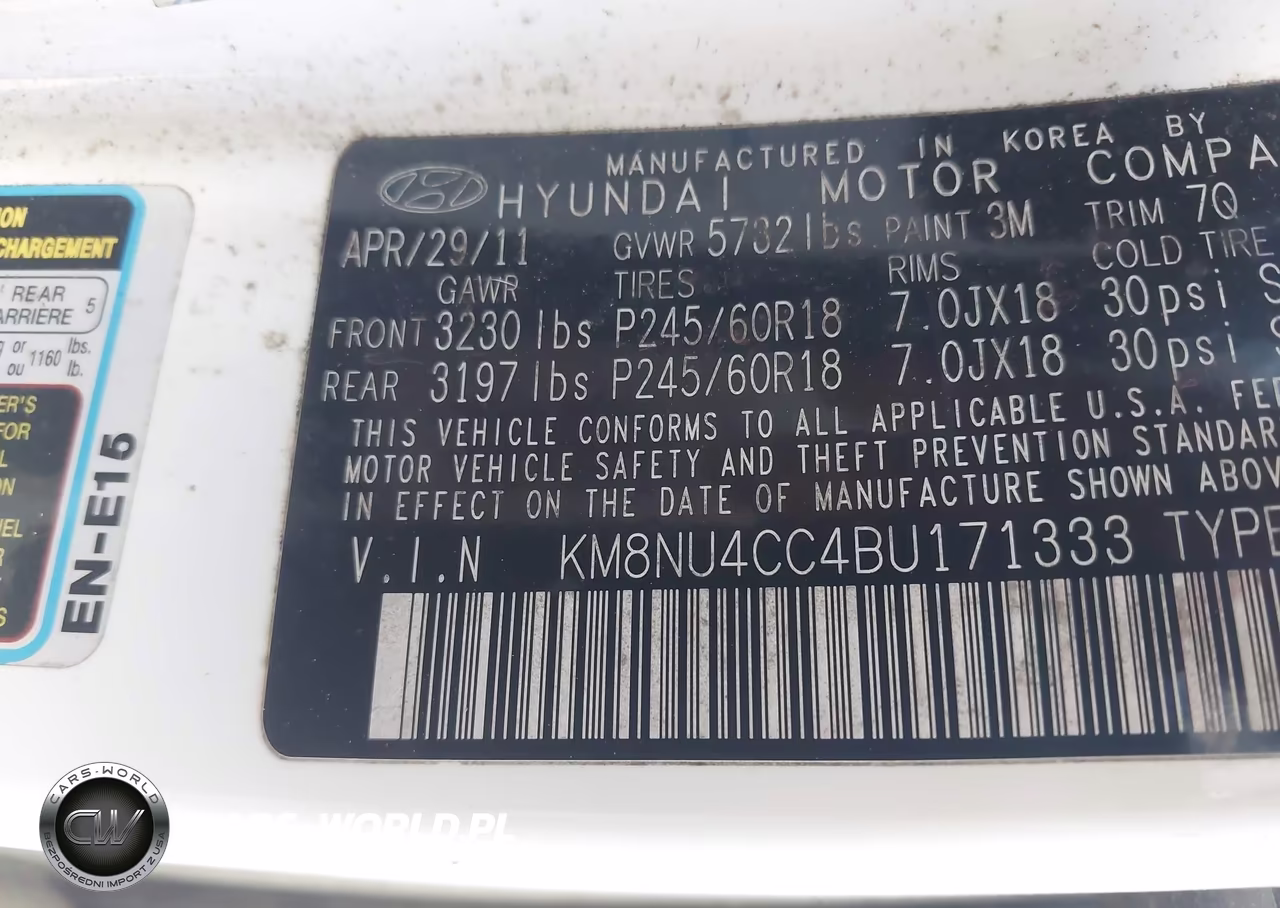 2011 Hyundai Veracruz Limited VIN:KM8NU4CC4BU171333 - 9